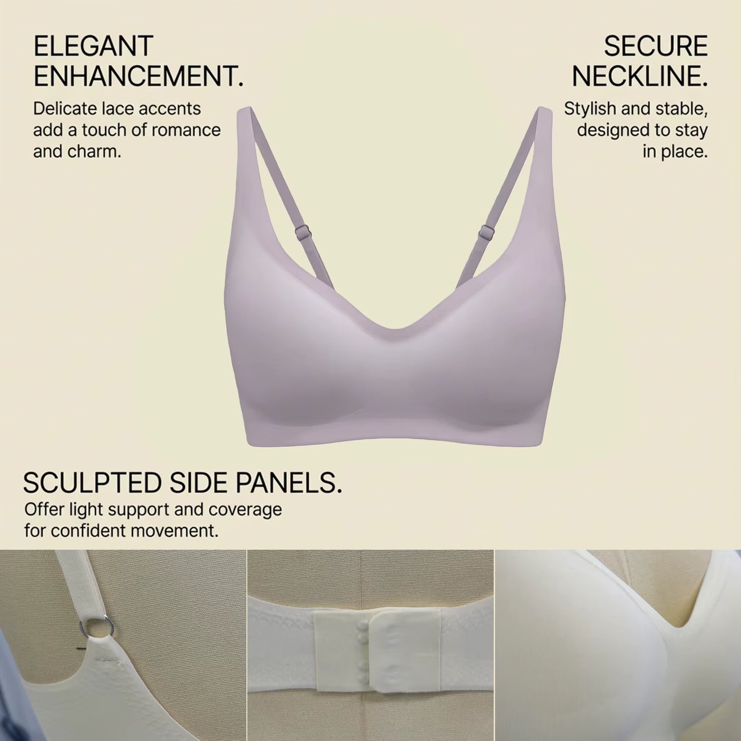 New Sexy Leopard Deep V Bra Women Seamless Wireless Underwear Elastic Lingerie Soft Comfortable Solid Color Bralette
