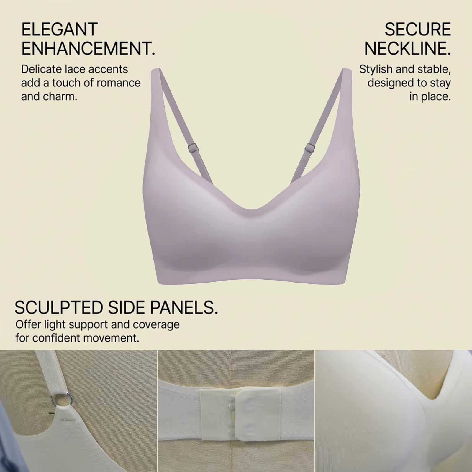 New Sexy Leopard Deep V Bra Women Seamless Wireless Underwear Elastic Lingerie Soft Comfortable Solid Color Bralette