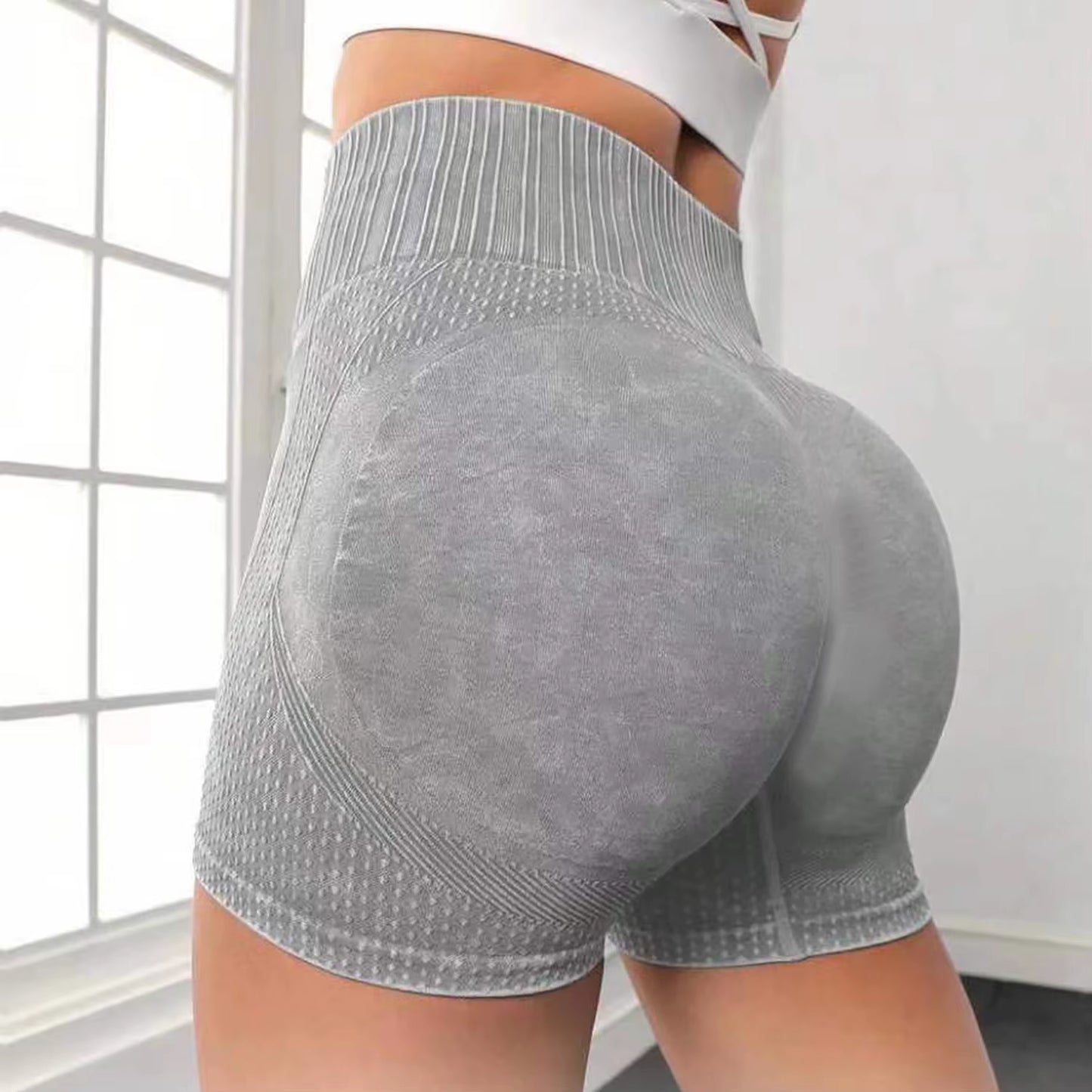 Matte Sexy Peach Buttocks Quick Drying Breathable Yoga Pants Sand Washed WOMEN'S Running Sports and Fitness Three Point Shorts